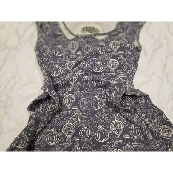 Effies Heart Dress gray grey hot air Balloon mod cloth sz small short sleeveless - Picture 5 of 7